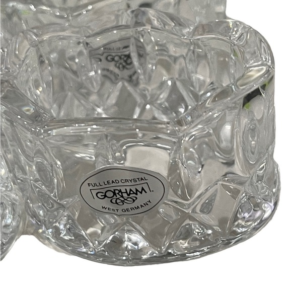 Gorham, King Edward, cut crystal, oval napkin rings, made in Germany (4) - Picture 3 of 5